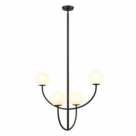 ELK SIGNATURE Doby 30'' Wide 4-Light Pendant - Matte Black H0018-10371